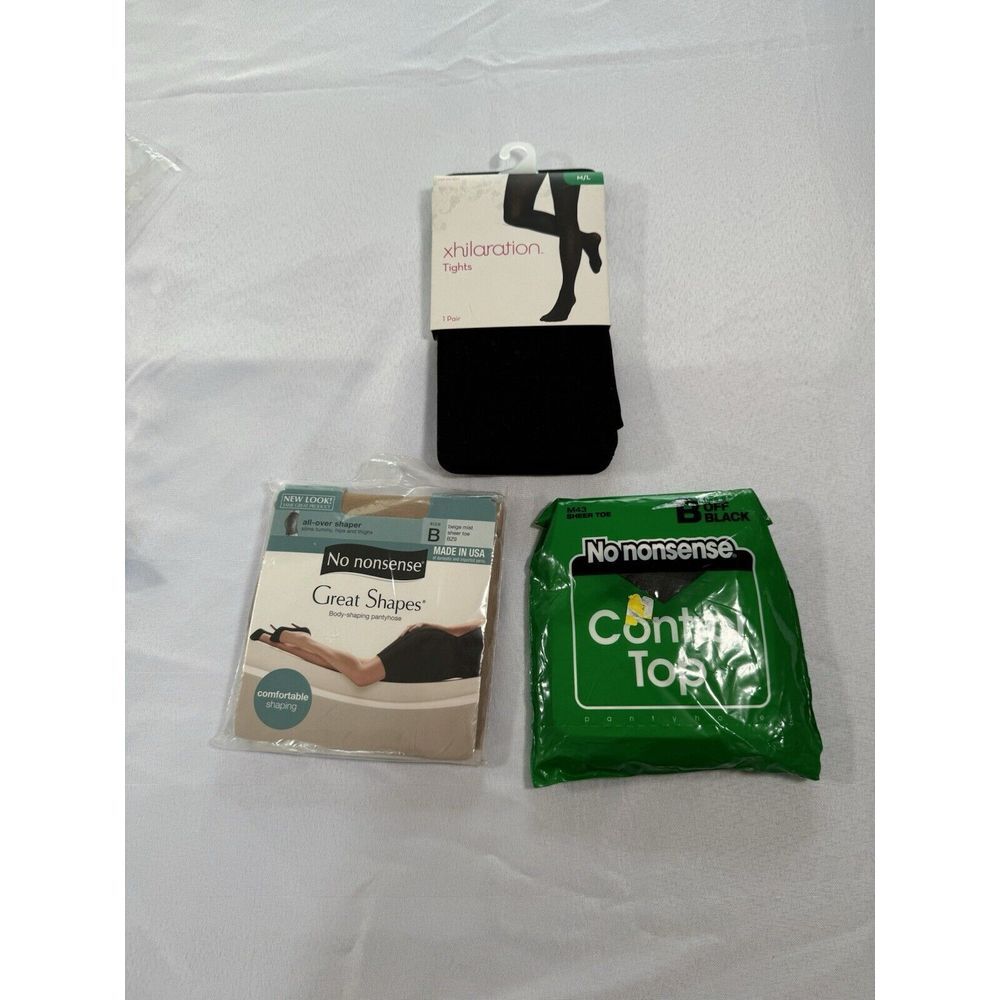VTG Set Of 3‎ Nylons And Tight Lot Size B/Medium